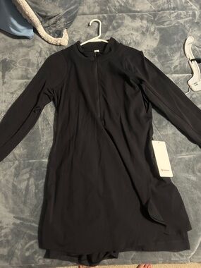 lululemon athletica Black Long-Sleeve Zip Romper